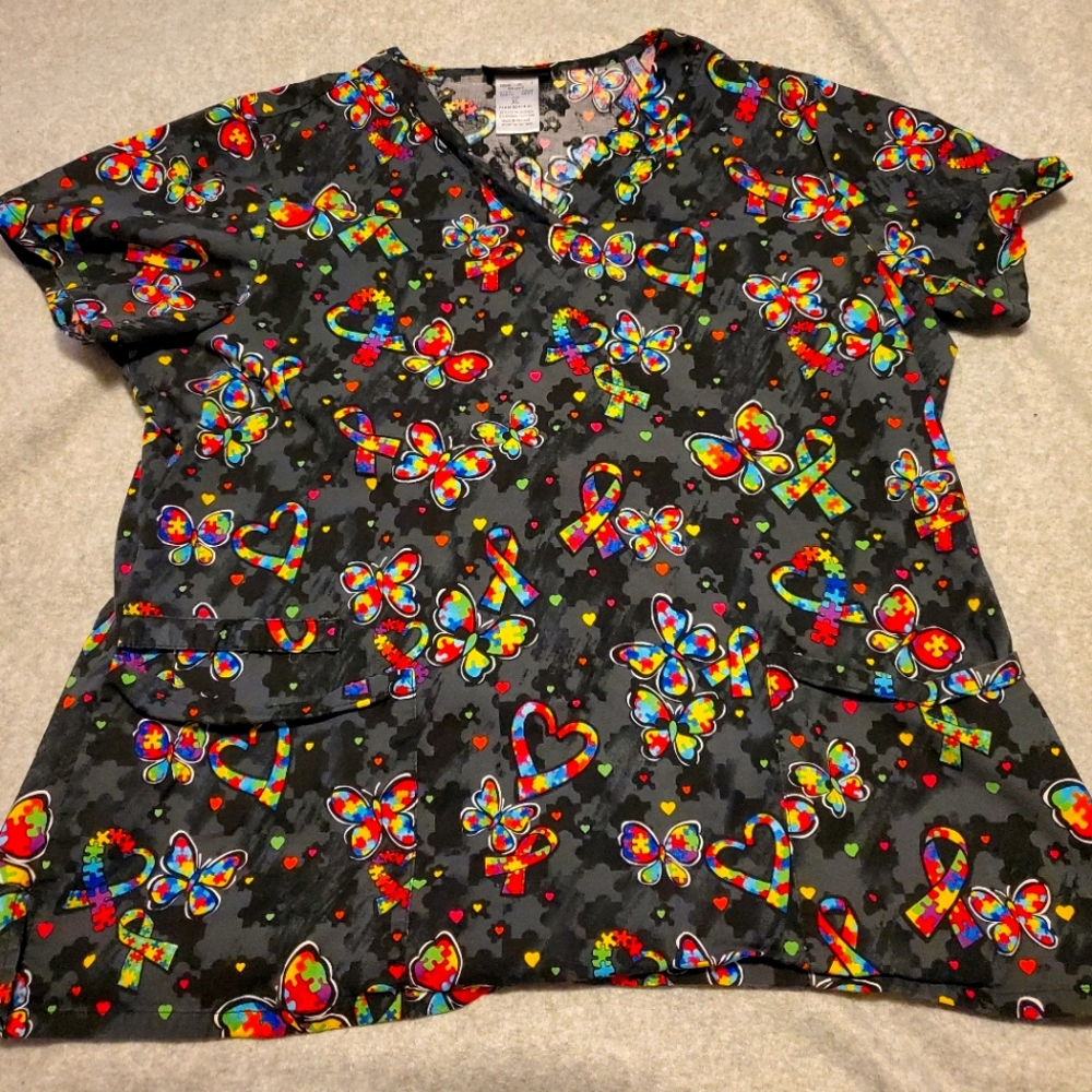 CHEROKEE Autism scrub top size XL